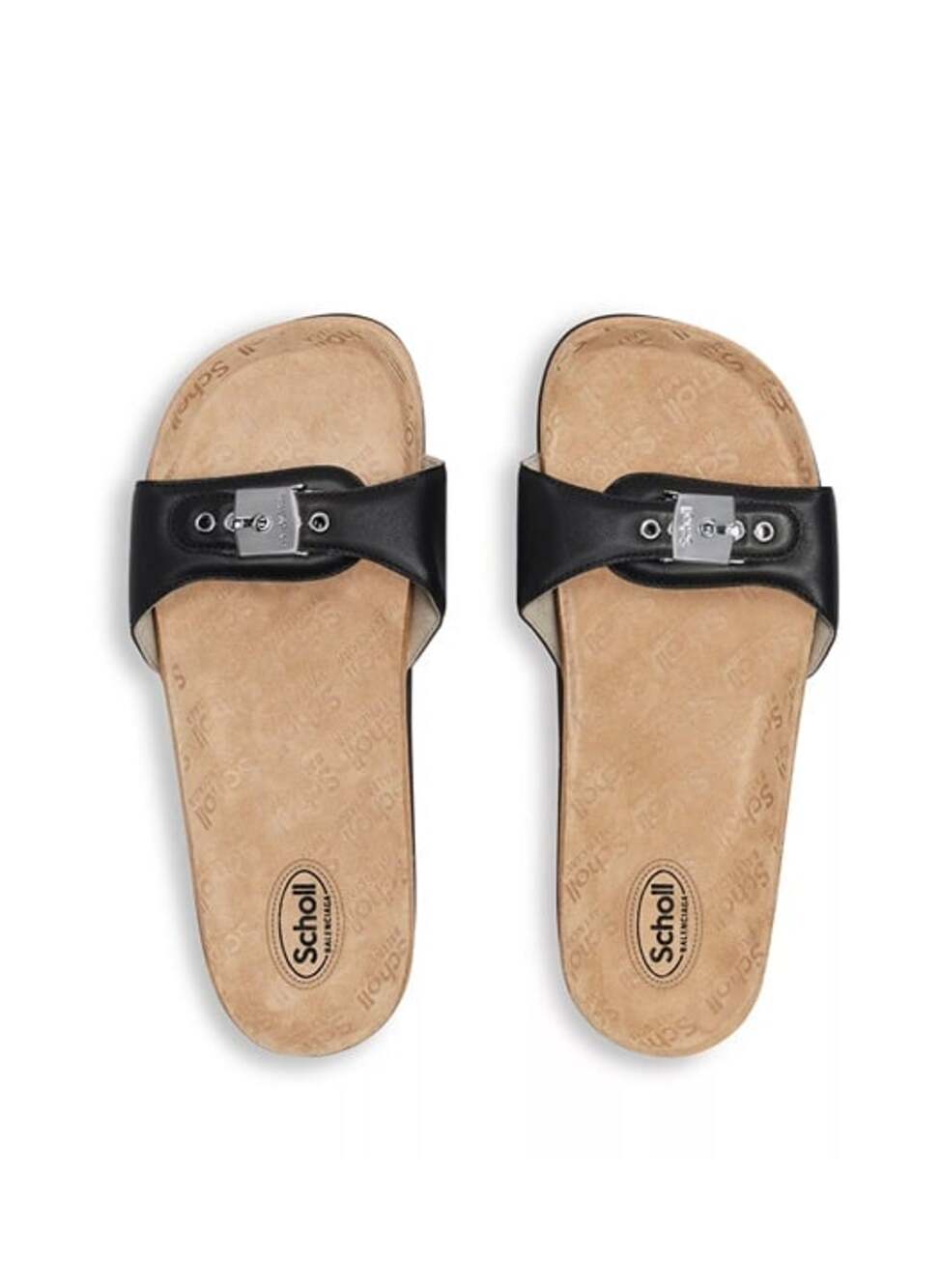 Balenciaga x Scholl Women's Black Leather Slide Sandals Size 36 (MSRP $595)